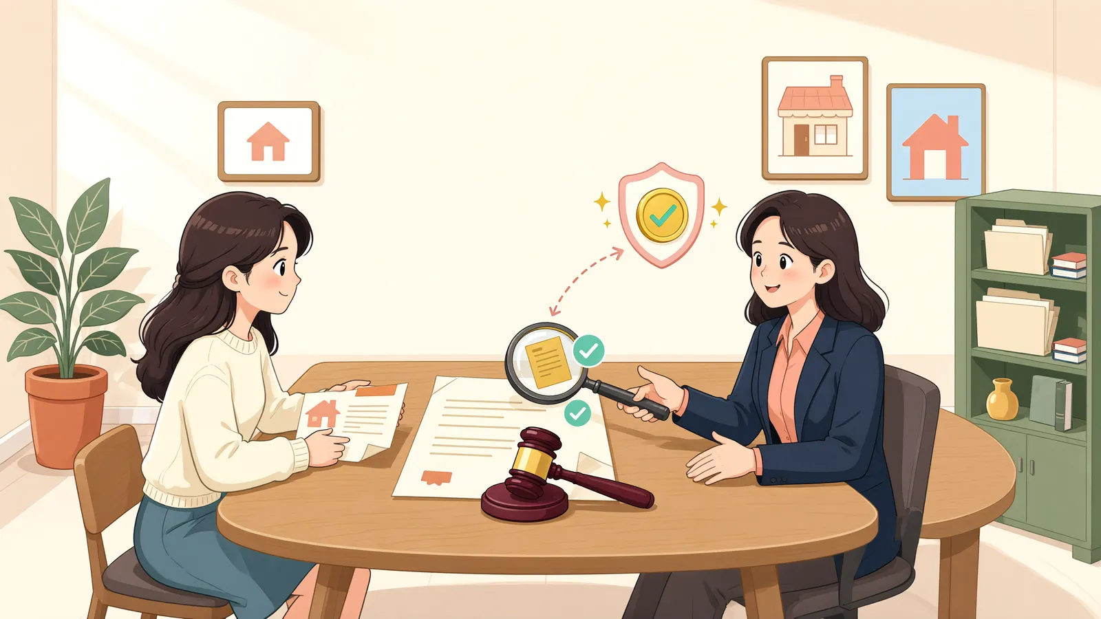 「첫 경매에서 못 받은 보증금, 두 번째 경매에서도 우선 배당될까」 상황을 그린 삽화