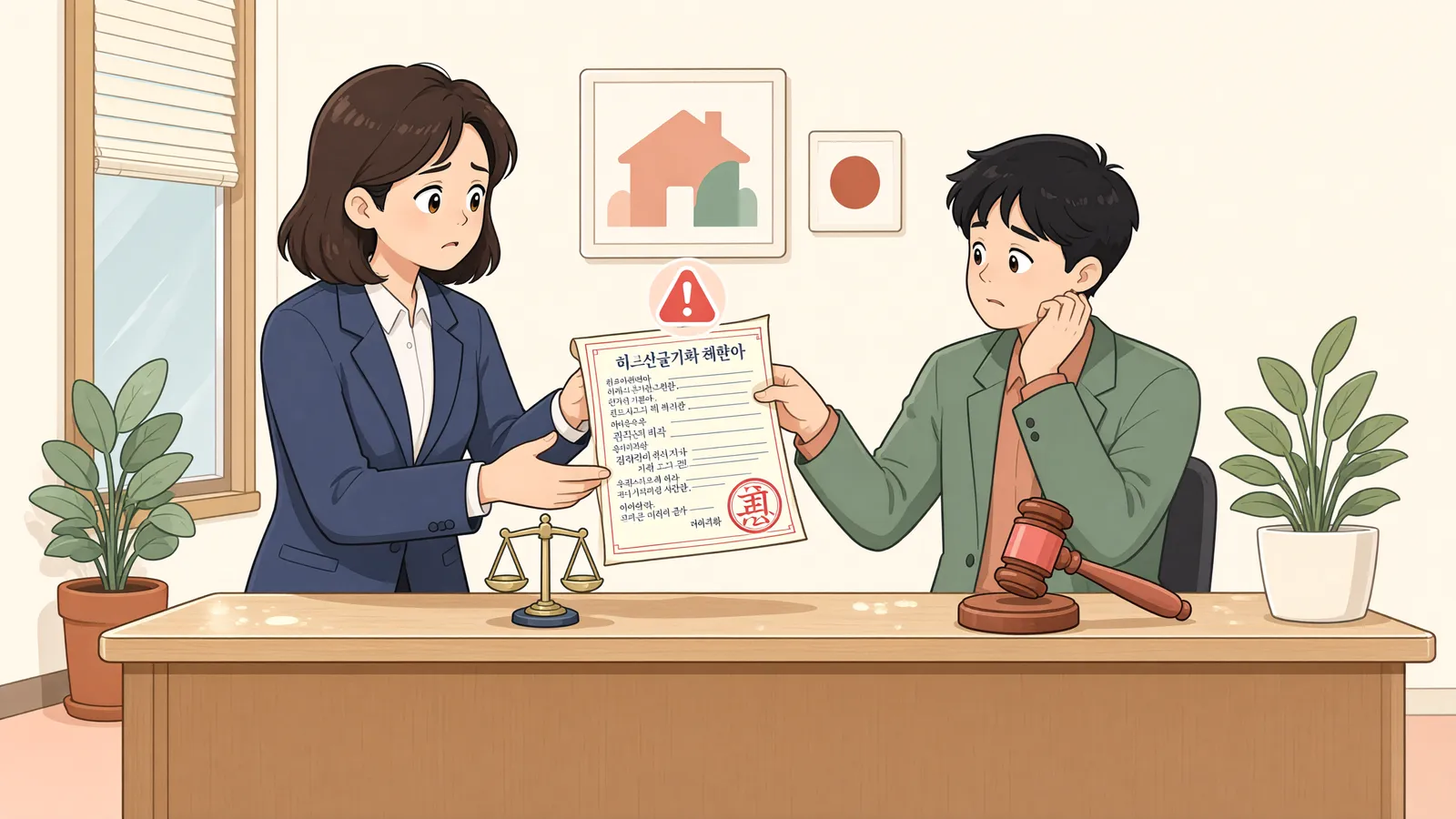 「원도급대금은 올랐는데, 하도급대금은 그대로라면」 상황을 그린 삽화