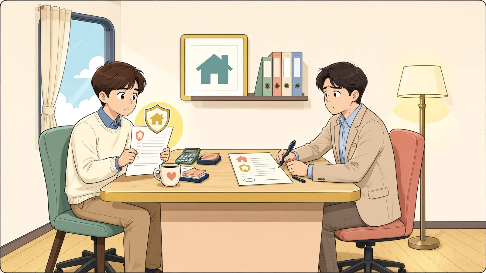 「은행에 낸 확인서, 경매 뒤에도 발목을 잡을까」 상황을 그린 삽화