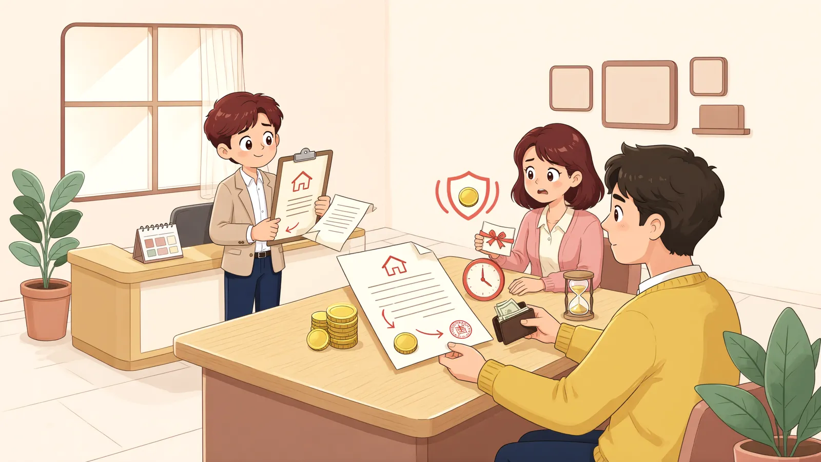 「오래된 빚, 6년 뒤 소장이 도착했다면」 상황을 그린 삽화