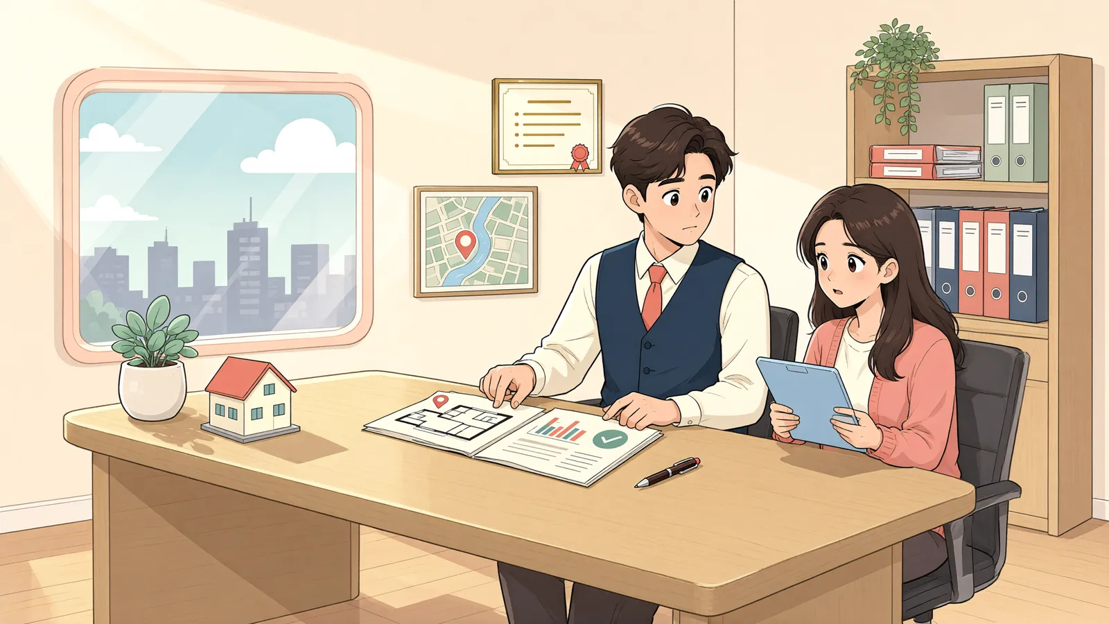 「전세권자가 관리비를 계속 밀린다면」 상황을 그린 삽화