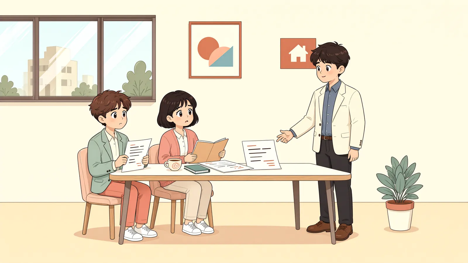 「무단 전대, 전차인에게 바로 배상을 청구할 수 있을까」 상황을 그린 삽화