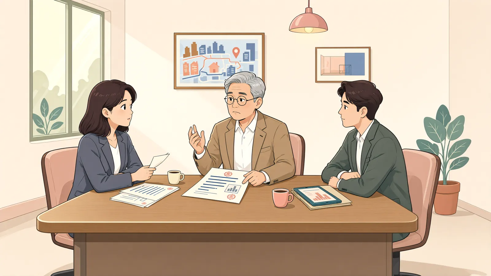 「임기 끝난 이사의 직무, 가처분으로 멈출 수 있을까」 상황을 그린 삽화