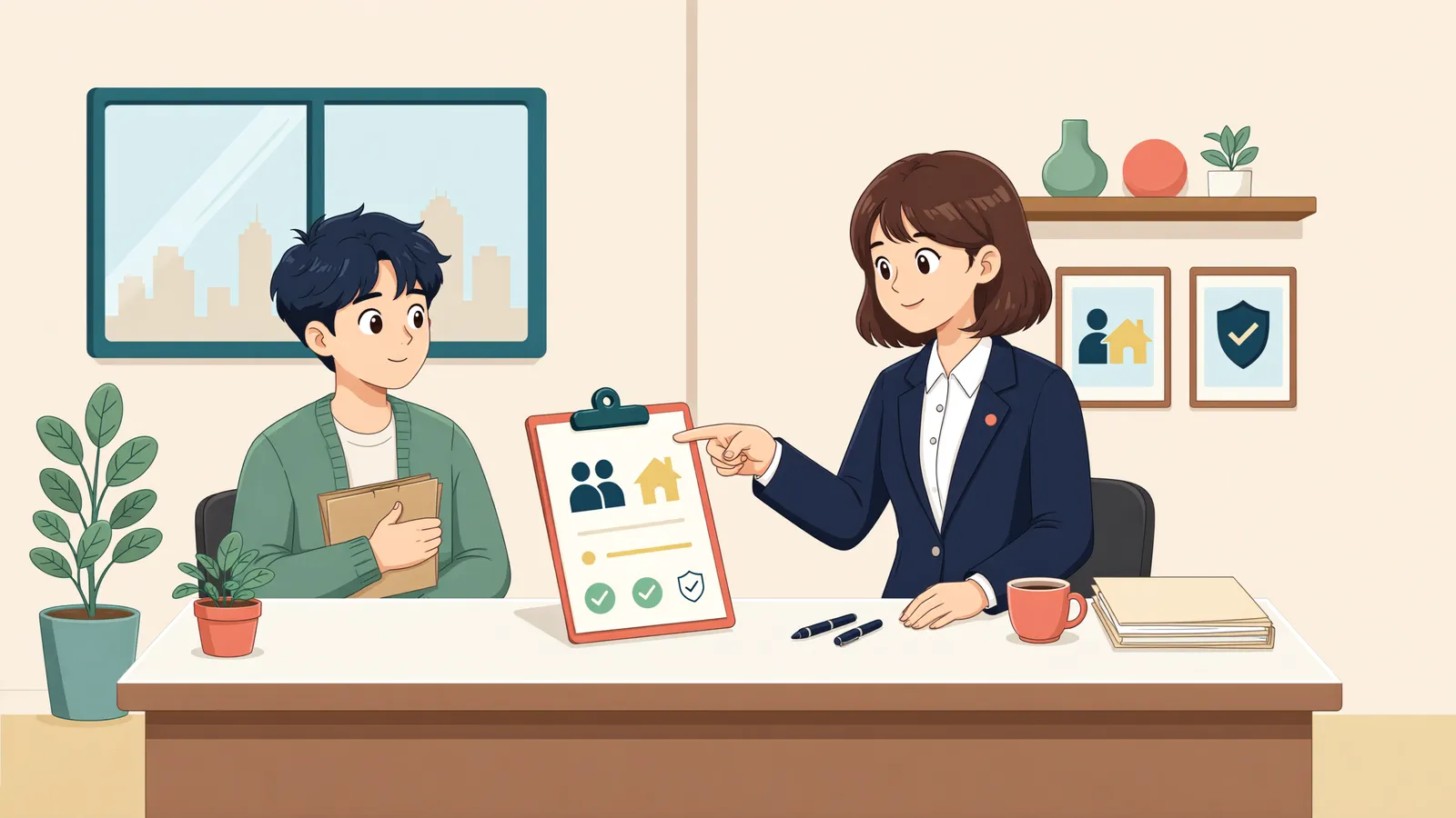 「과소비로 생긴 빚, 아르바이트 소득으로 개인회생을 신청할 수 있을까」 상황을 그린 삽화