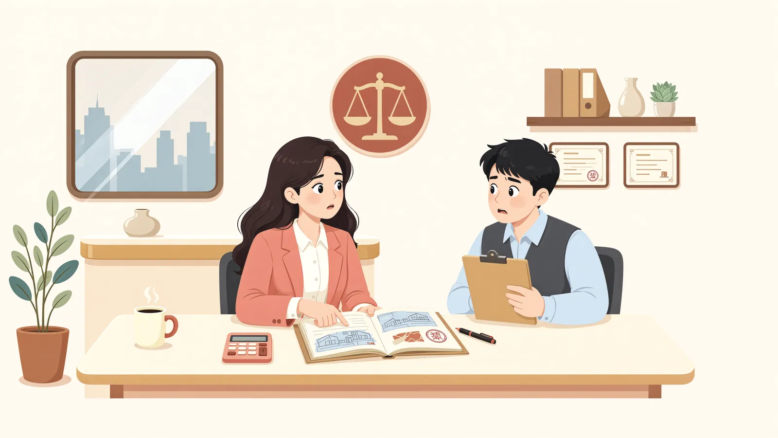 「회생절차, 신청만 하면 개시될까?」 상황을 그린 삽화