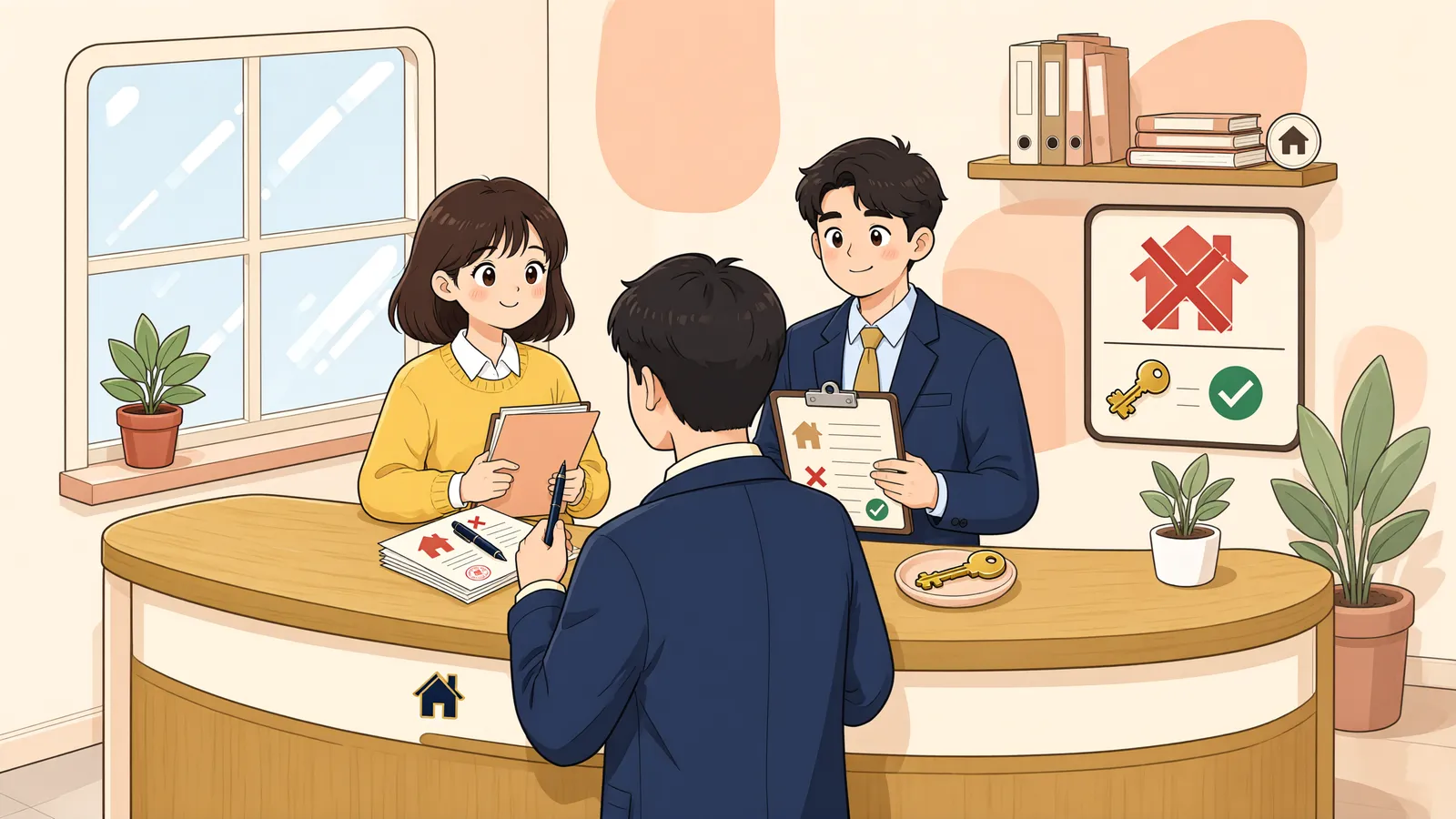 「오래전 매매한 땅에 새 등기인이 나타났다면」 상황을 그린 삽화