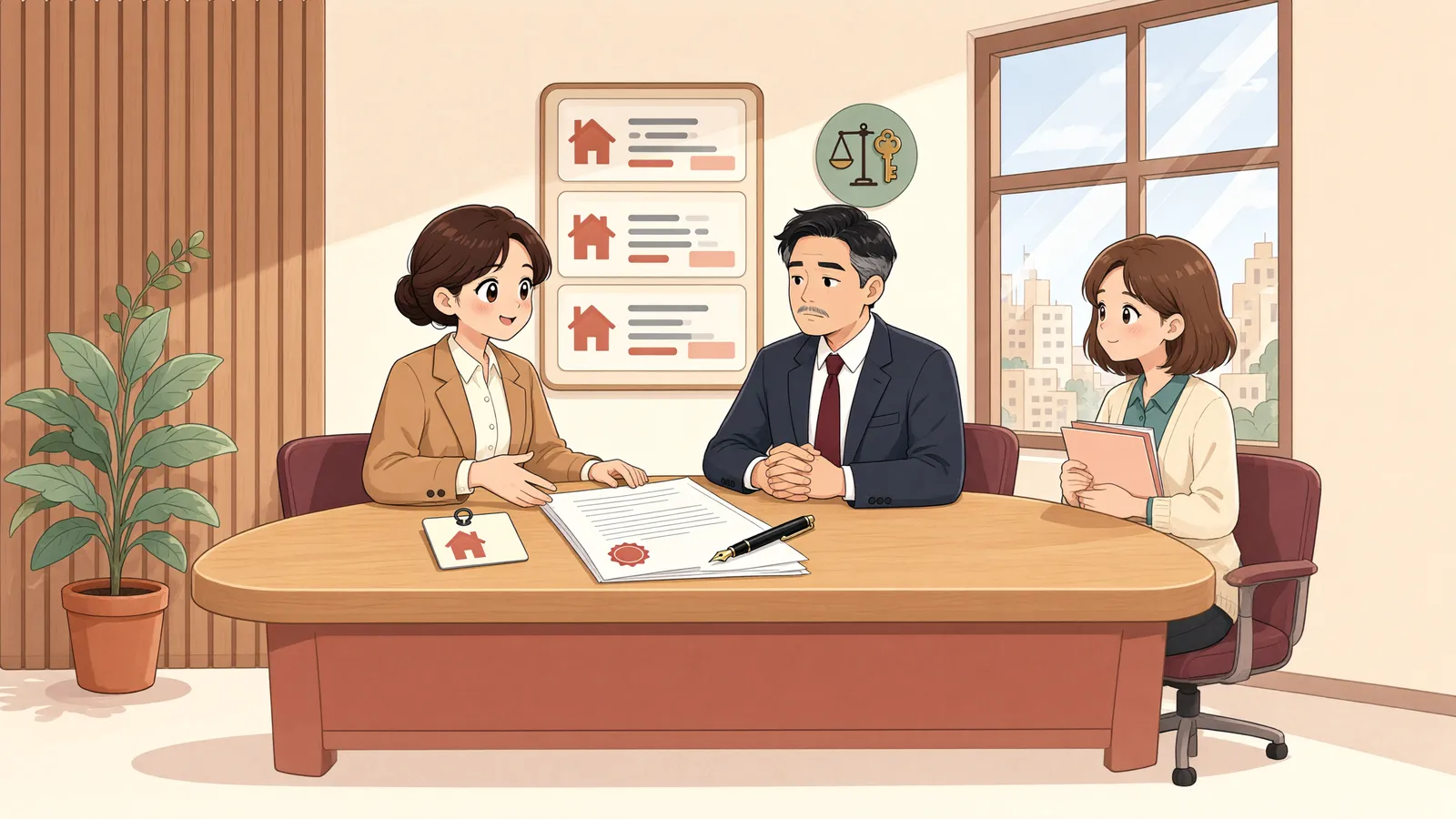 「등기는 넘겼는데 잔금은 남았다면, 유치권으로 버틸 수 있을까」 상황을 그린 삽화