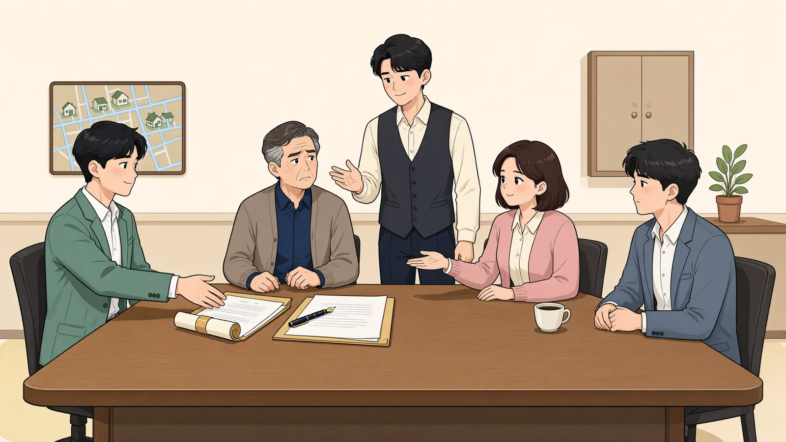 「상속지분을 ‘겉으로만’ 넘겼다면, 10년의 시계는 언제부터 돌까」 상황을 그린 삽화