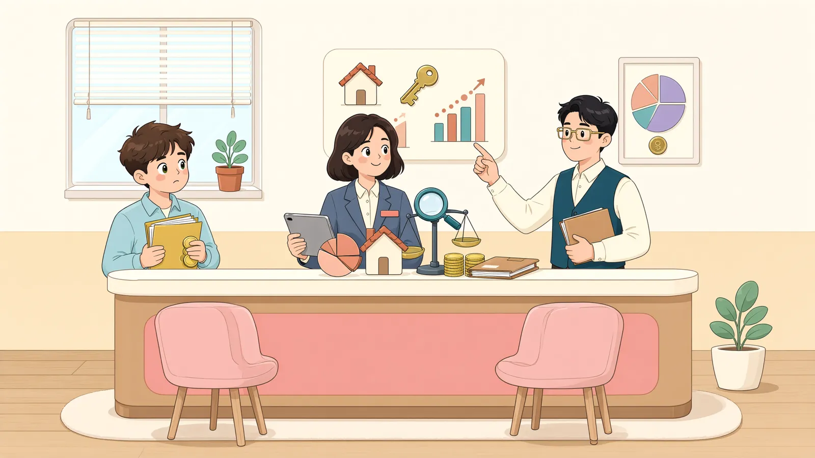 「내가 경매를 신청했는데, 배당요구도 따로 해야 할까?」 상황을 그린 삽화