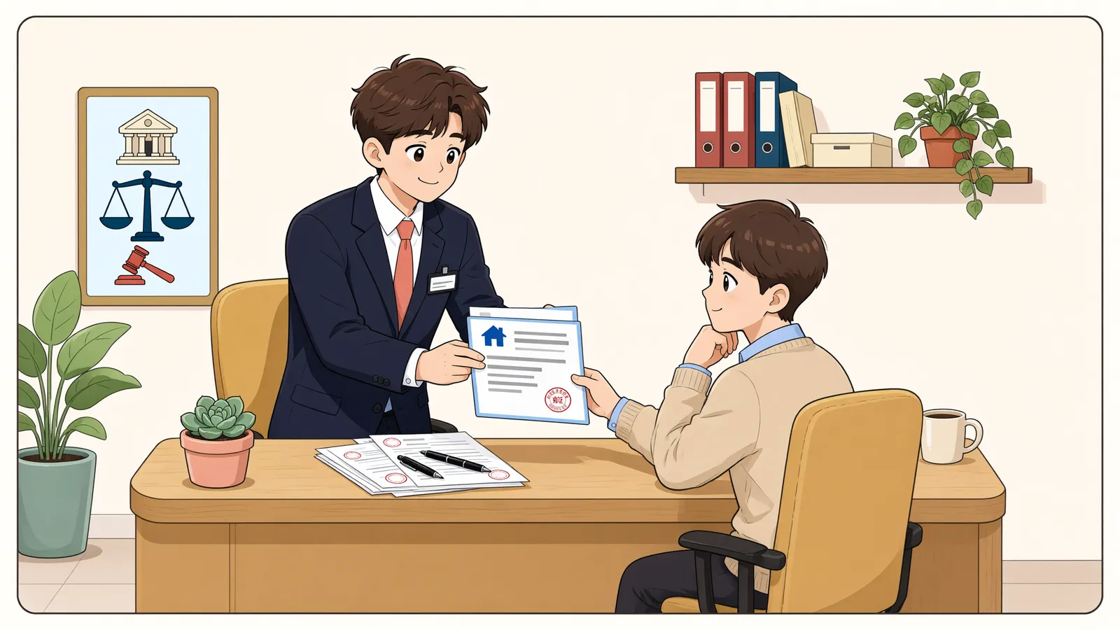 「공동명의 담보가등기, 내 지분만 따로 행사할 수 있을까」 상황을 그린 삽화
