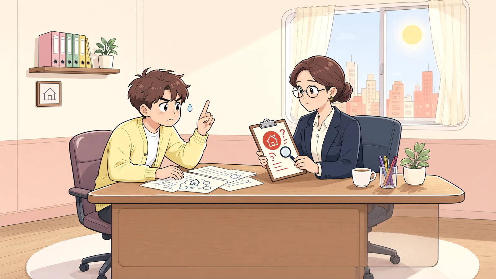 「가압류 때문에 대금을 못 냈다면, 계약 해제도 막을 수 있을까」 상황을 그린 삽화