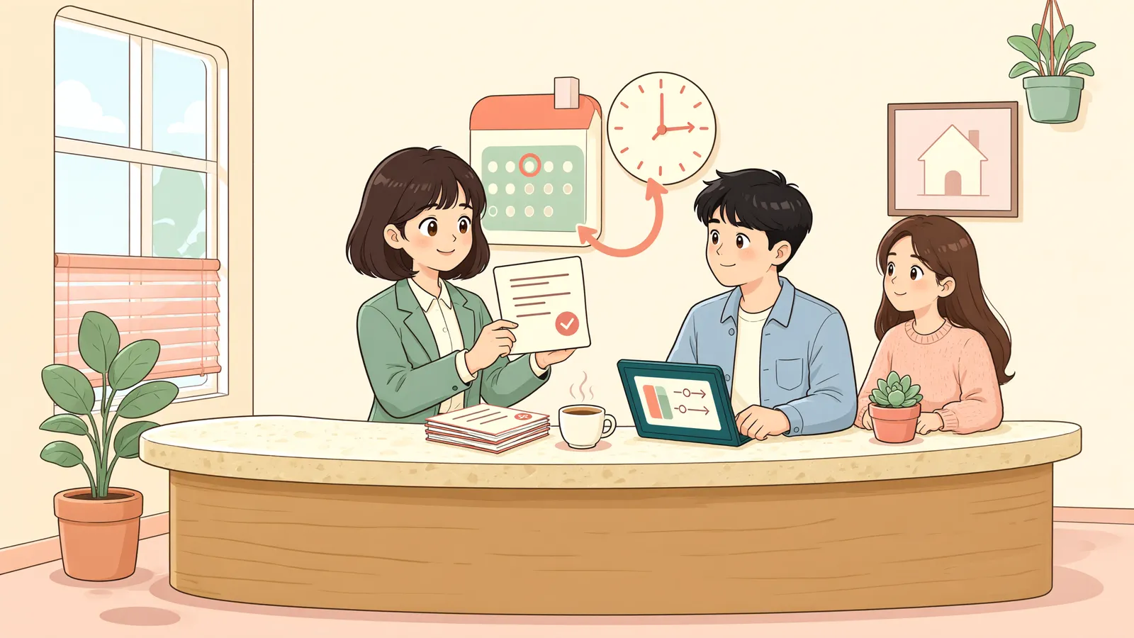 「전세권 18년 약정, 끝까지 18년일까요?」 상황을 그린 삽화