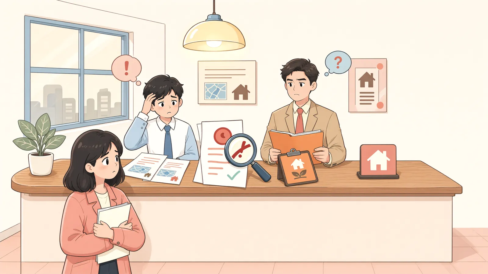 「경매 통지서에 적힌 최저가가 틀렸다면 매각허가도 취소될까?」 상황을 그린 삽화