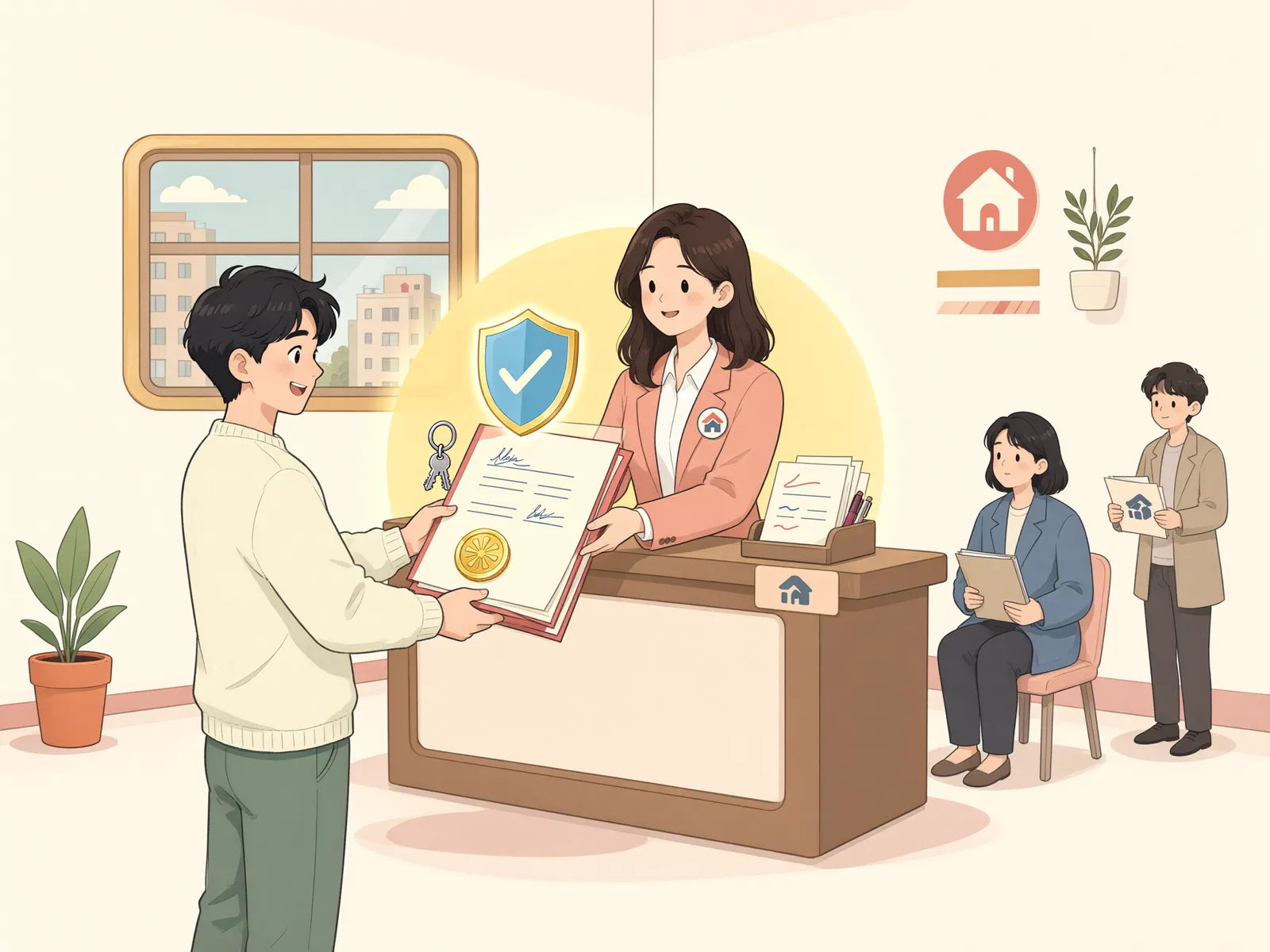 「임차인이 직접 경매를 신청했다면, 배당에서도 우선할 수 있을까」 상황을 그린 삽화