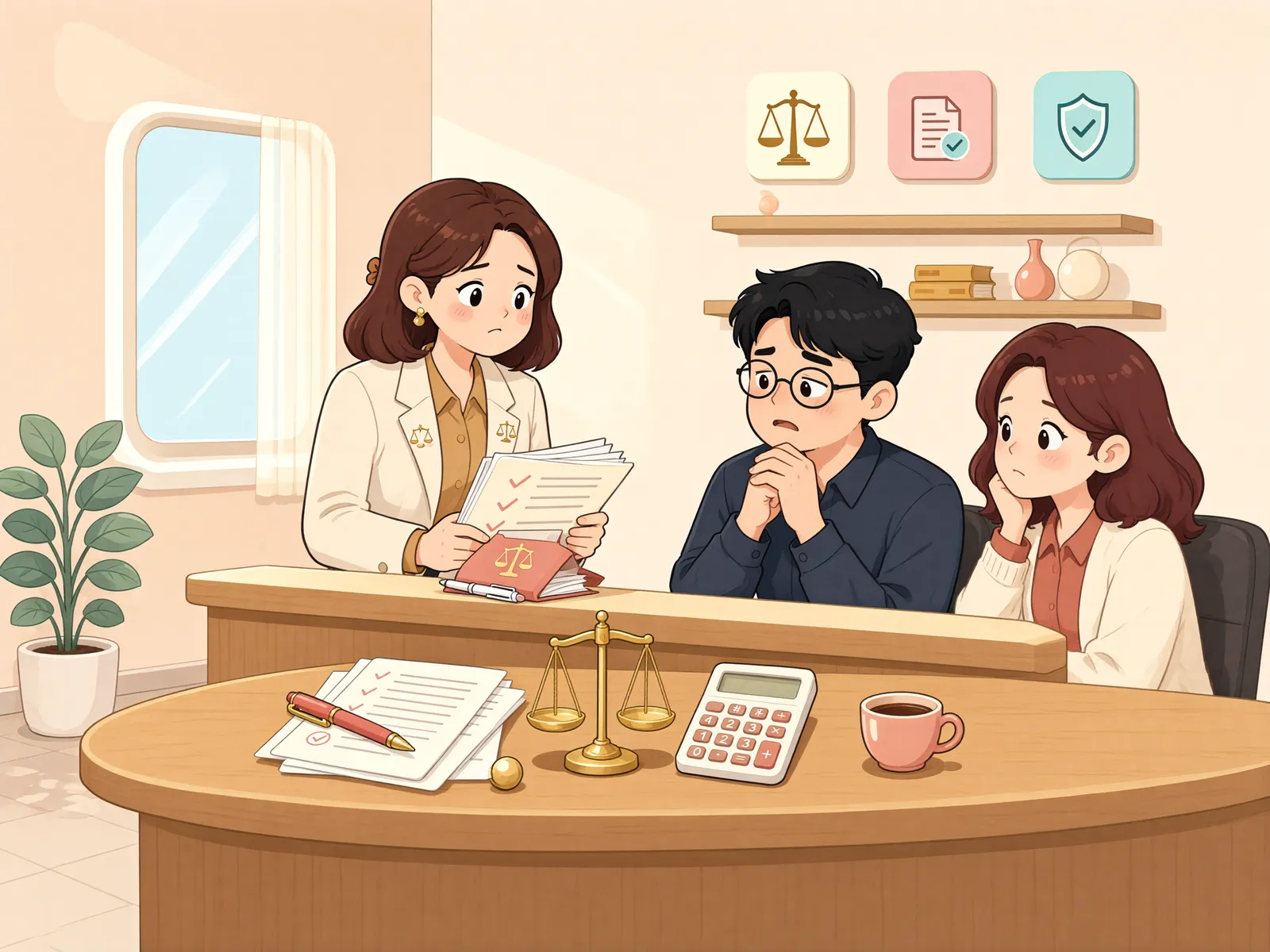 「개인회생 채권자목록에서 빠진 임대료, 면책될까」 상황을 그린 삽화