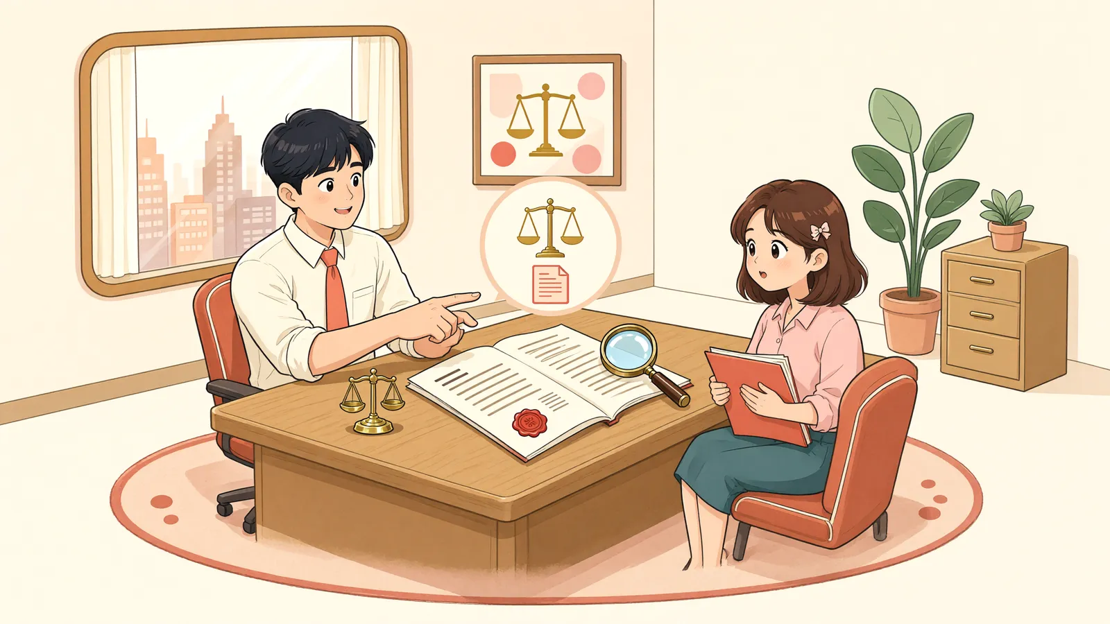 「상가 월세 두 달치가 밀렸다면, 계약은 바로 끝날 수 있을까」 상황을 그린 삽화