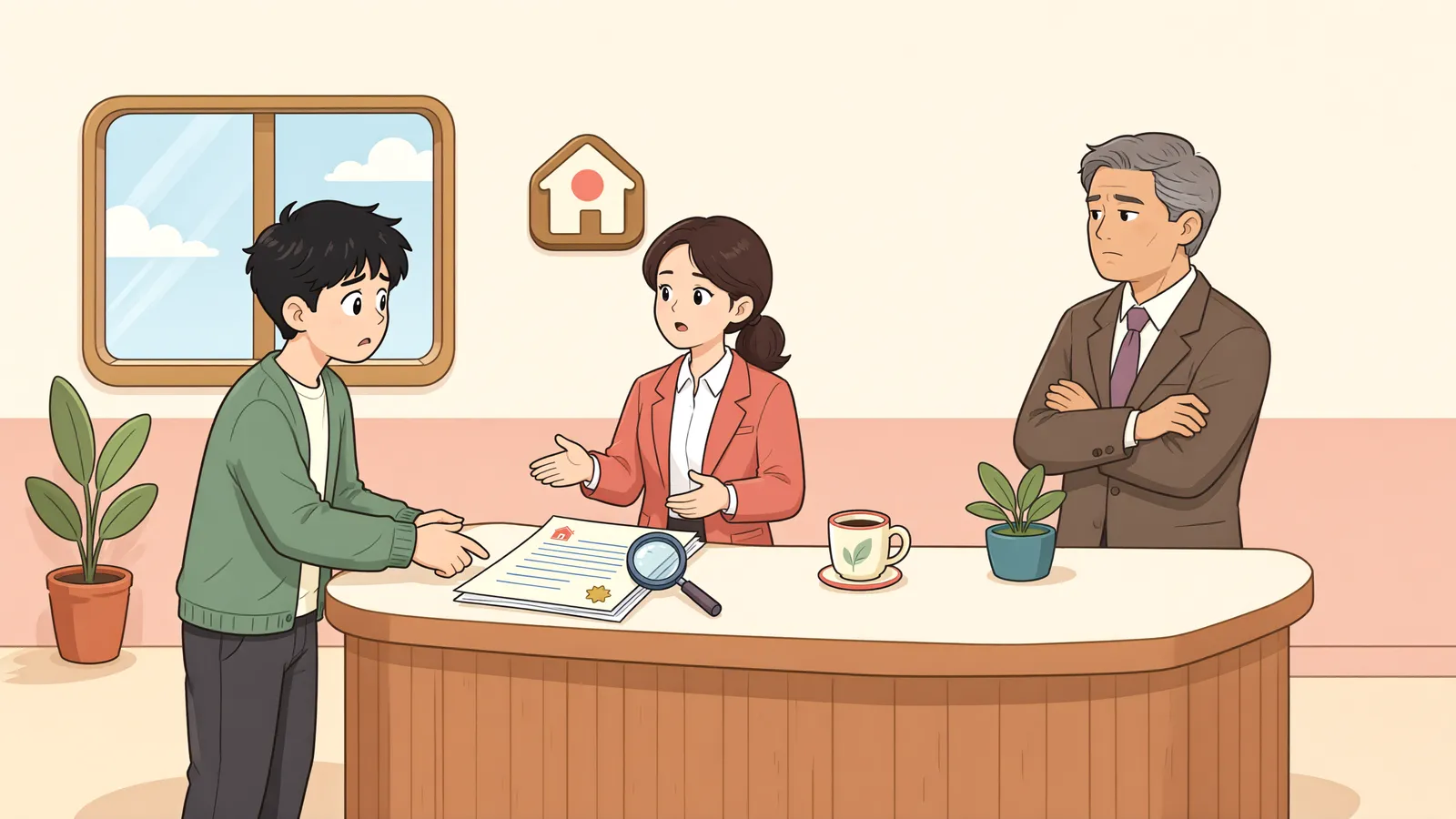 「몰래 옮겨진 전입신고, 대항력도 사라질까」 상황을 그린 삽화