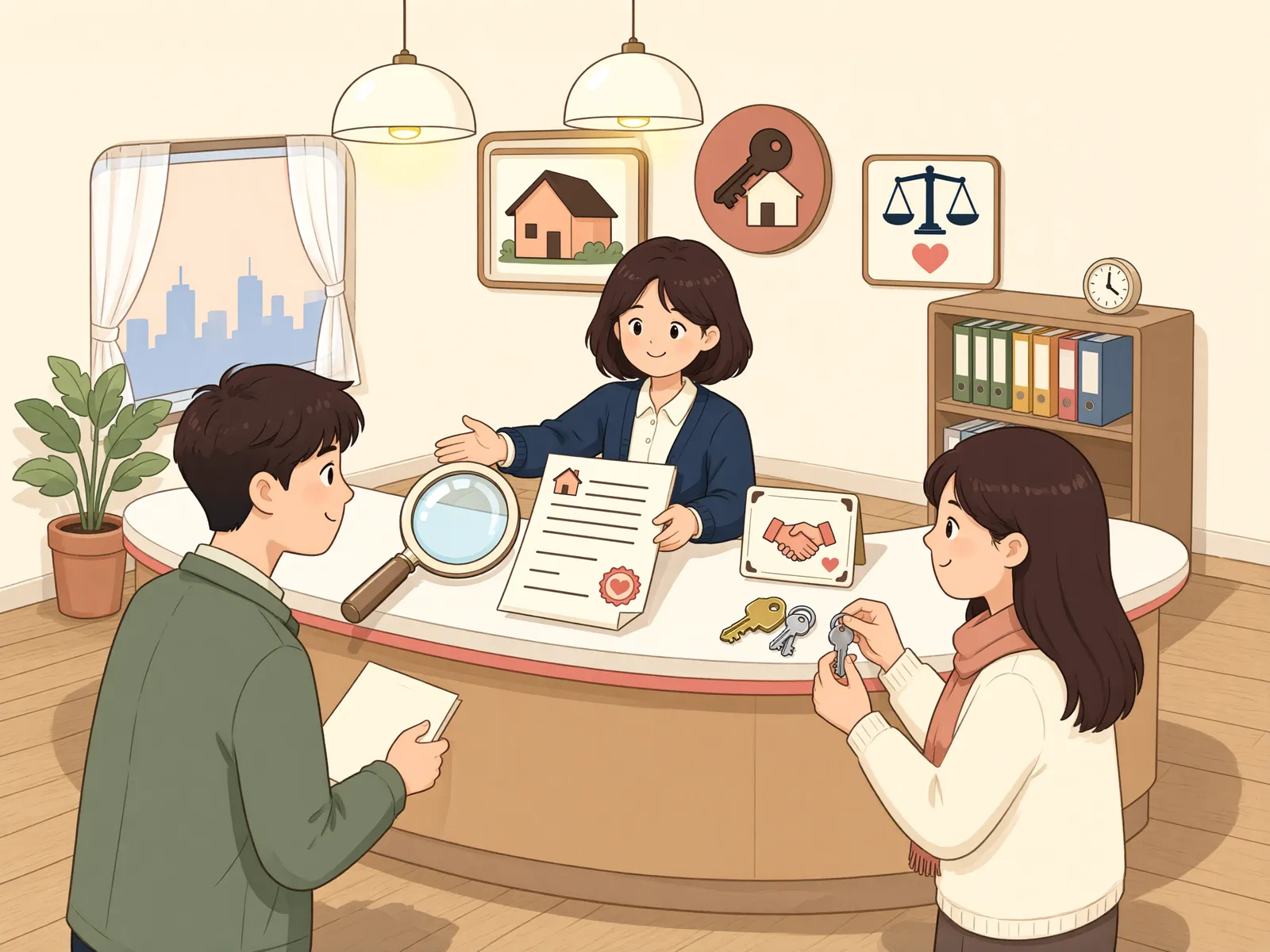 「건물에 붙었다고 모두 낙찰자 소유일까?」 상황을 그린 삽화