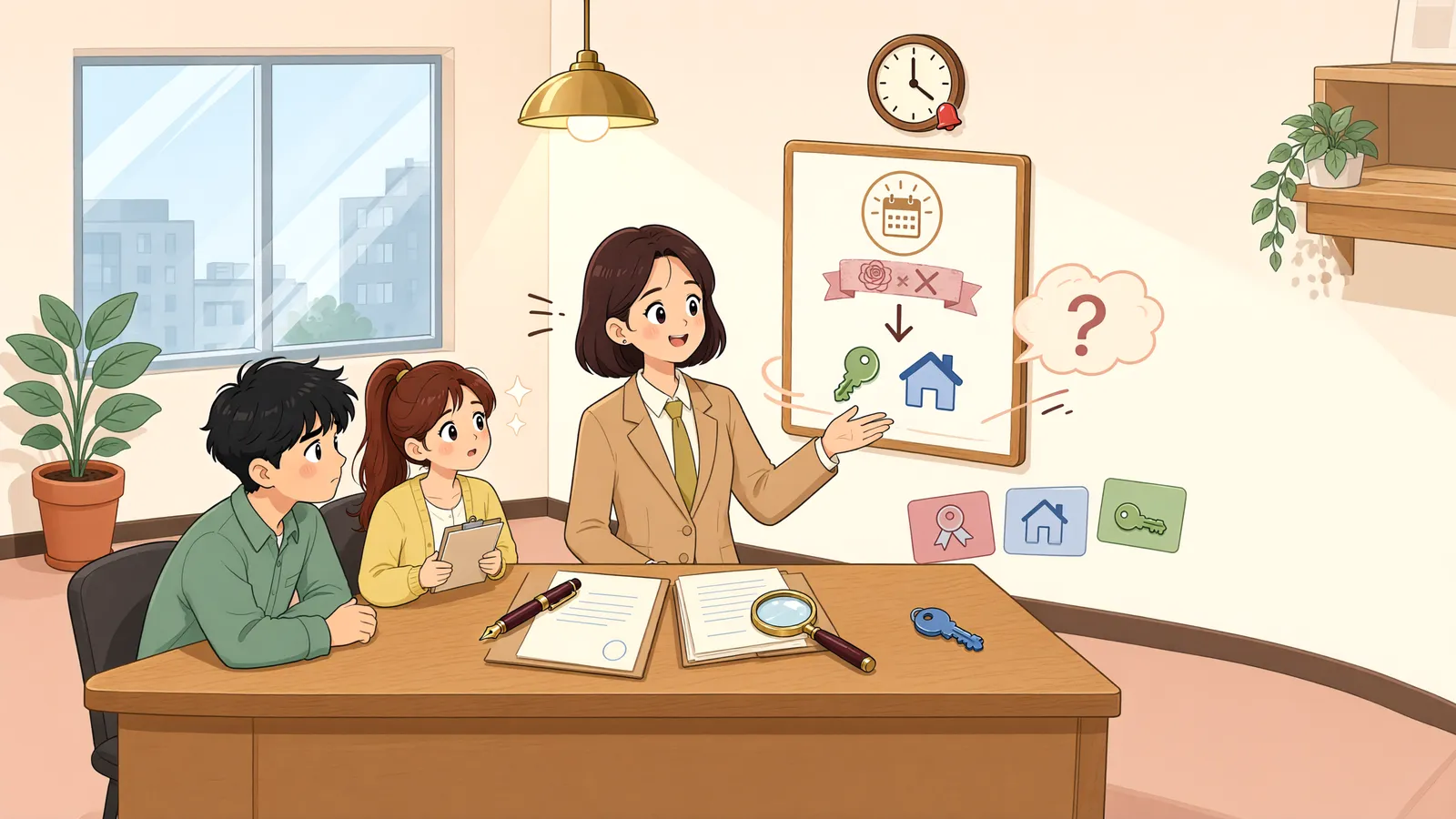 「경매 전에 선순위 근저당이 말소됐다면 임차인의 대항력은?」 상황을 그린 삽화