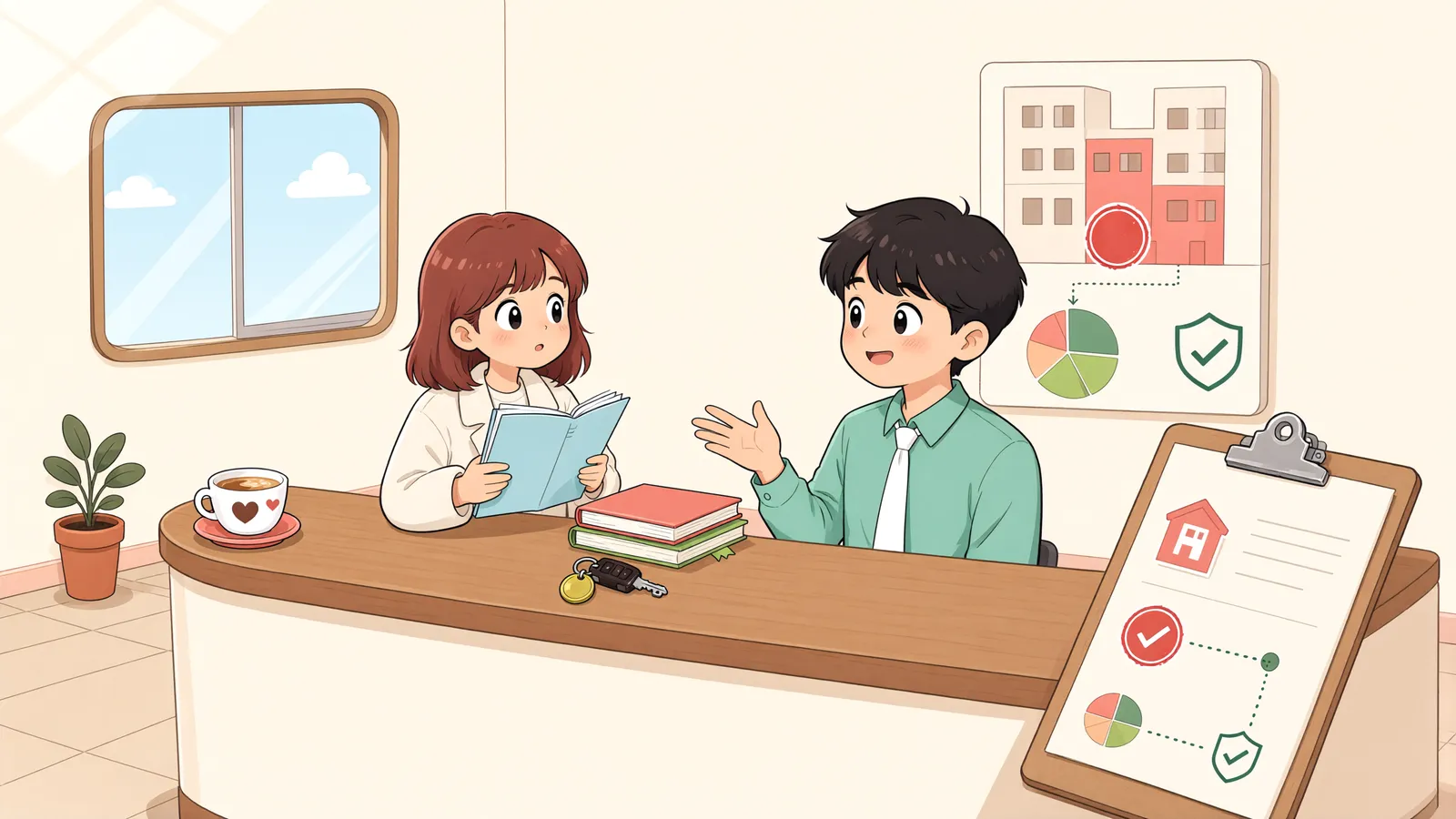 「아파트 경매에서 대지지분은 어떻게 될까」 상황을 그린 삽화