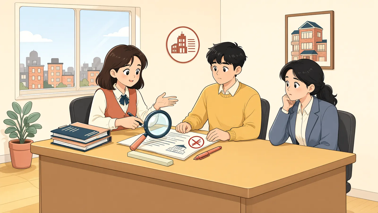 「지료 한 번 늦었다고 지상권이 끝날까」 상황을 그린 삽화