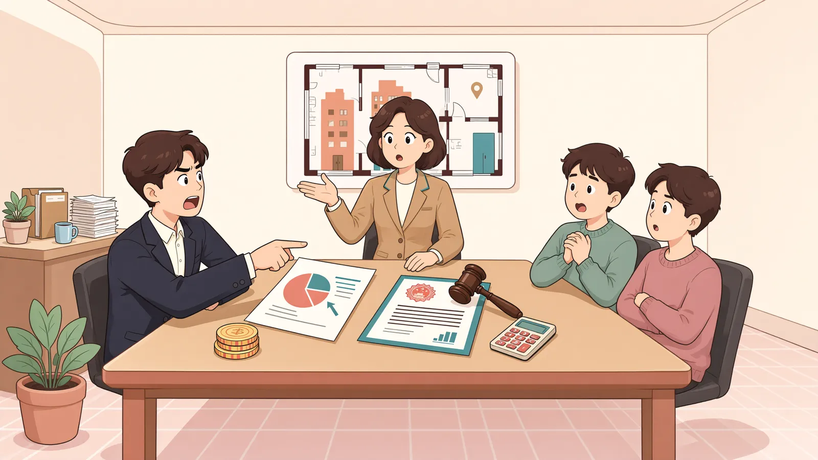 「선정당사자에게 소송비용이 확정됐다면」 상황을 그린 삽화