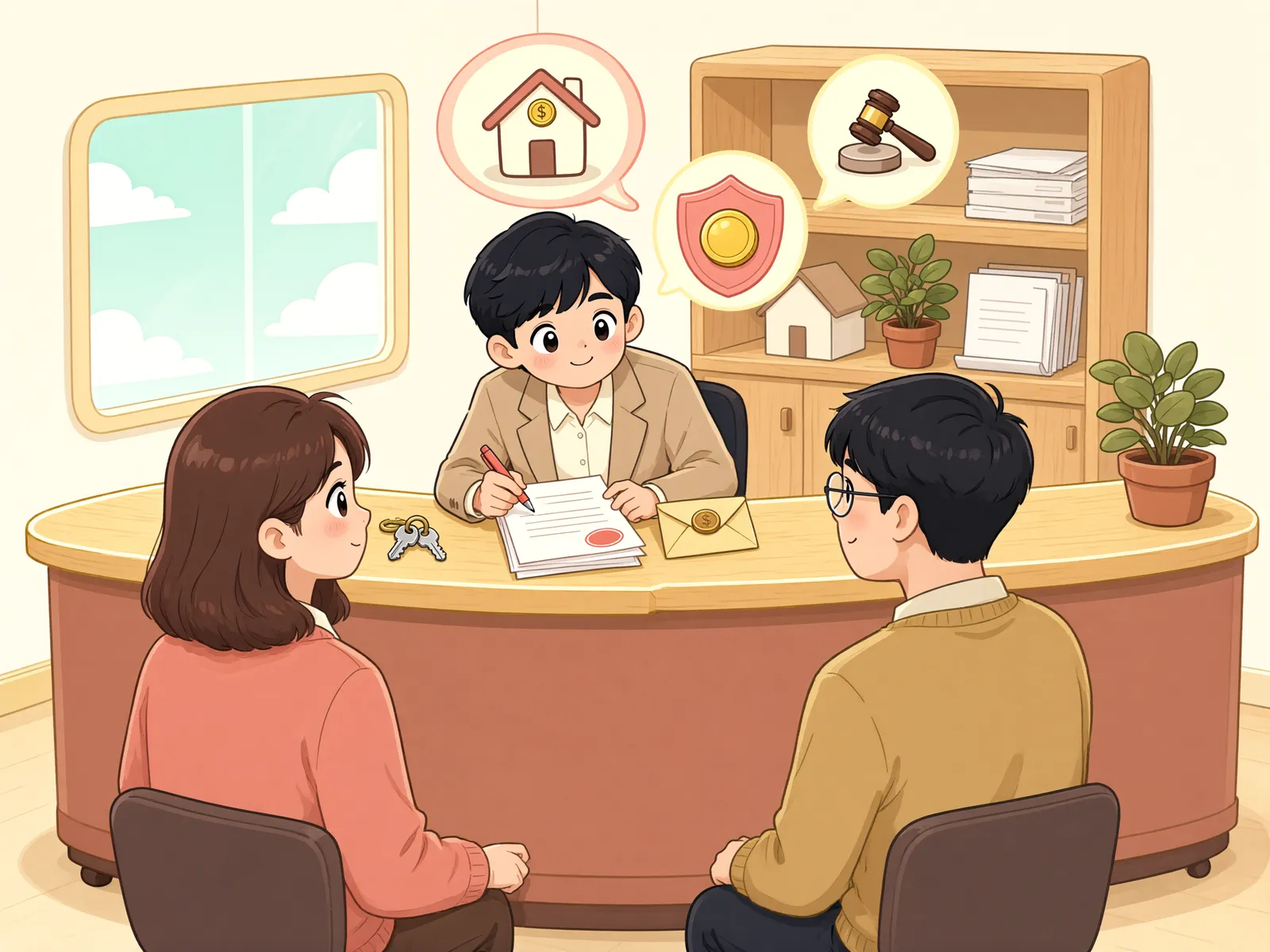 「경매가 아닌 사적실행, 소액임차인의 보증금은?」 상황을 그린 삽화