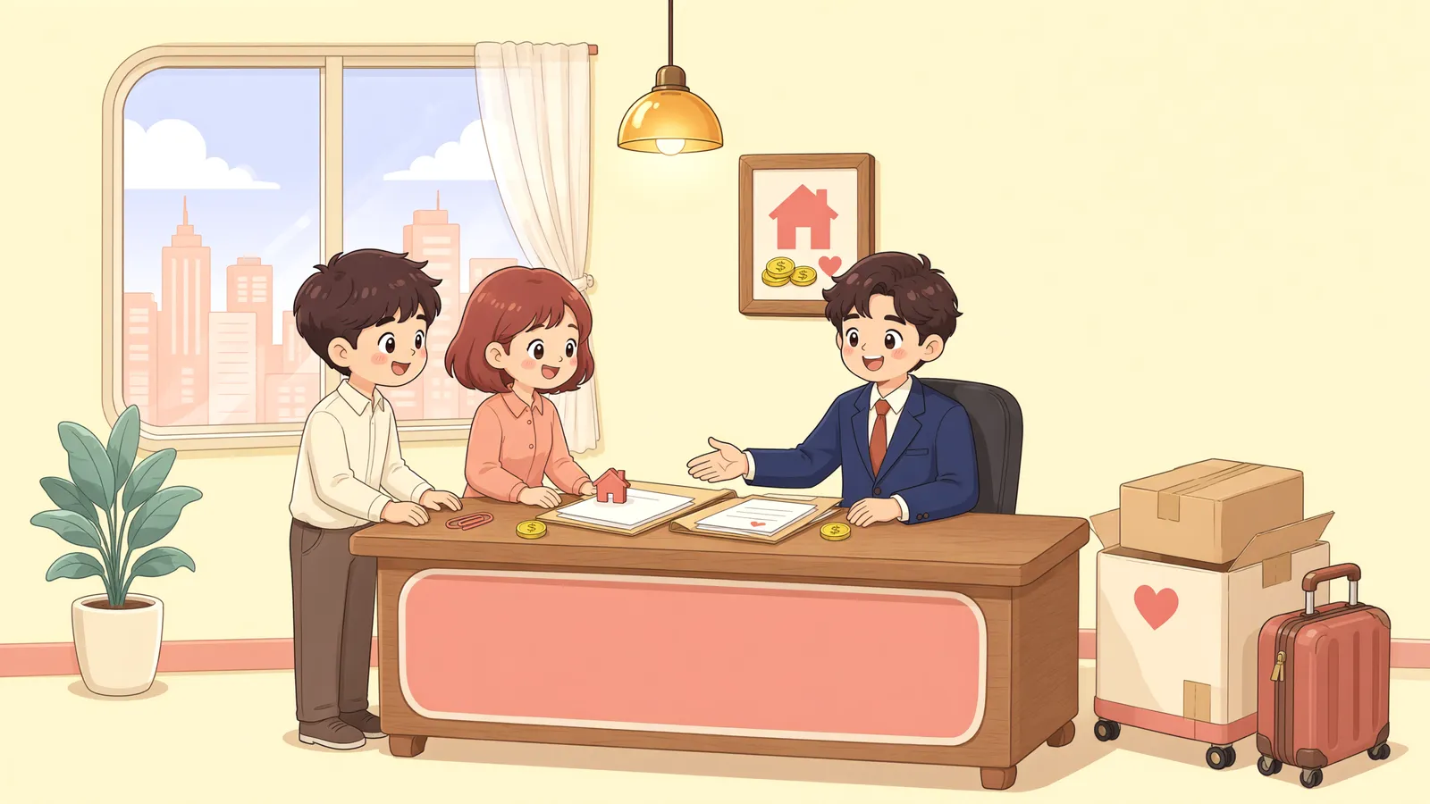 「현금청산 뒤 이사해도, 보상은 따로 따져야 합니다」 상황을 그린 삽화