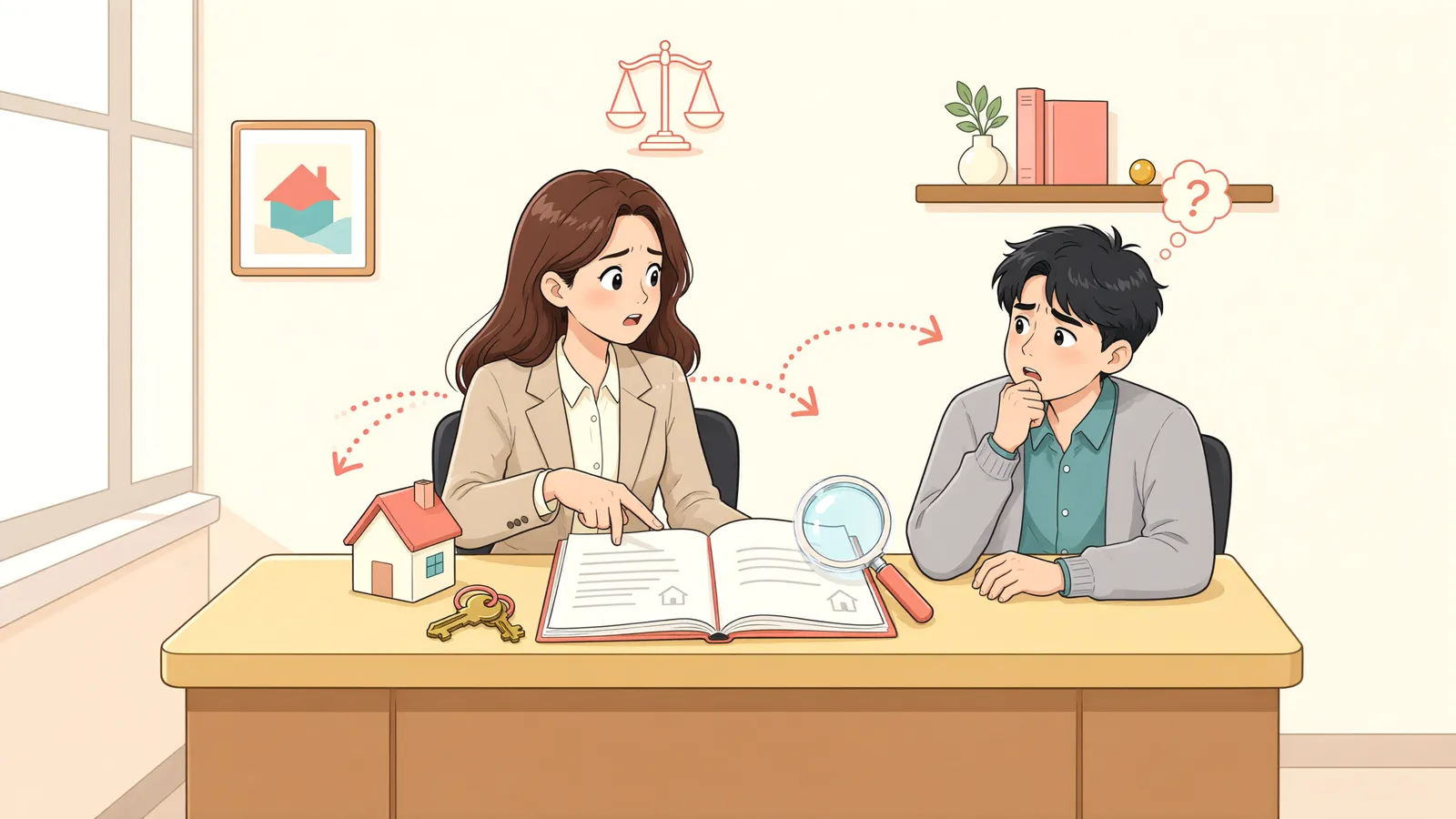 「맡겨 둔 장비에 가처분이 집행됐다면, 소유자는 이의를 낼 수 있을까?」 상황을 그린 삽화