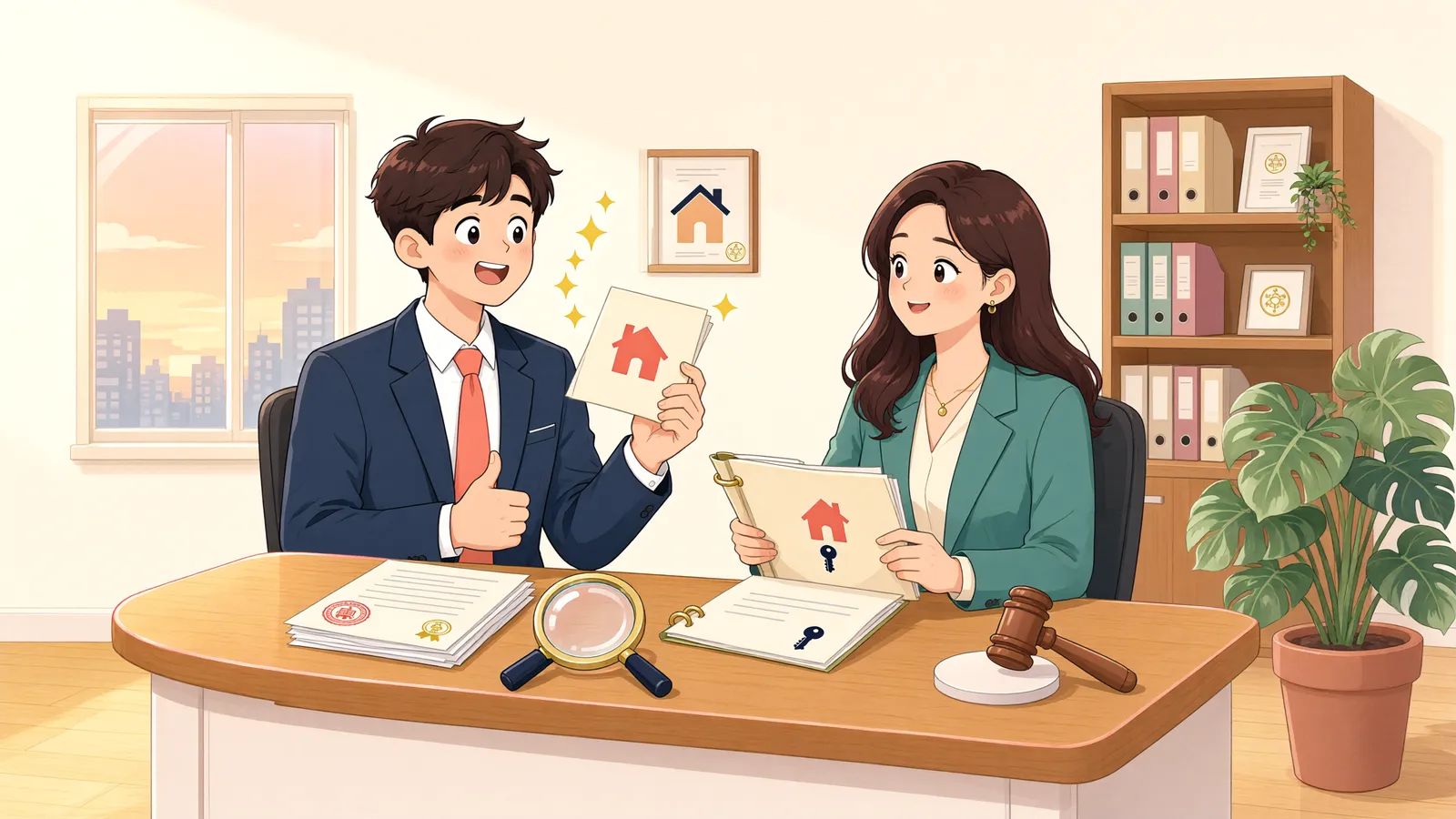 「가처분 취소 뒤 손해배상 판결, 담보에서 먼저 받을 수 있을까」 상황을 그린 삽화