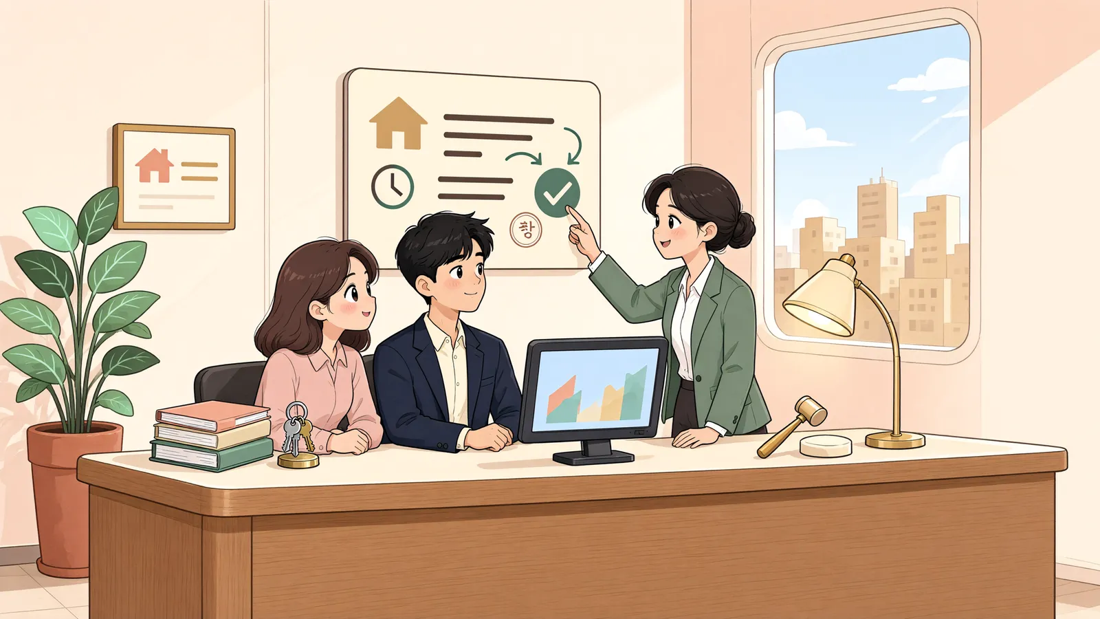 「공매가 끝나기 전 납품한 물품대금도 근저당권으로 담보될까?」 상황을 그린 삽화