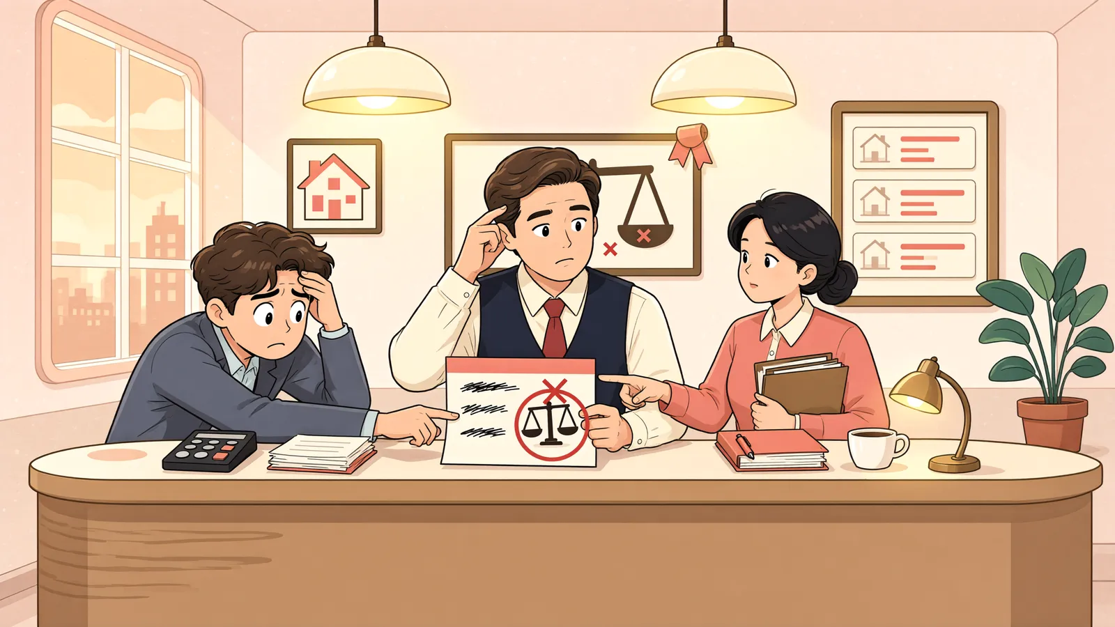 「가등기담보 청산금, 평가가 틀리면 통지부터 무효일까?」 상황을 그린 삽화