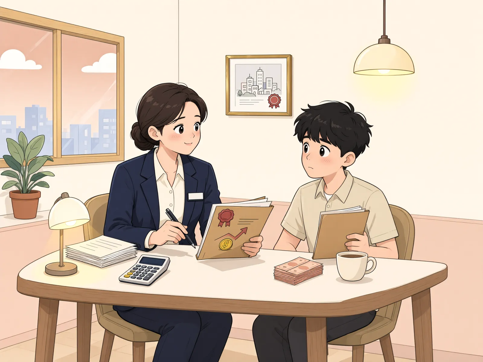 「재계약 때 월세를 크게 올려 달라고 한다면」 상황을 그린 삽화