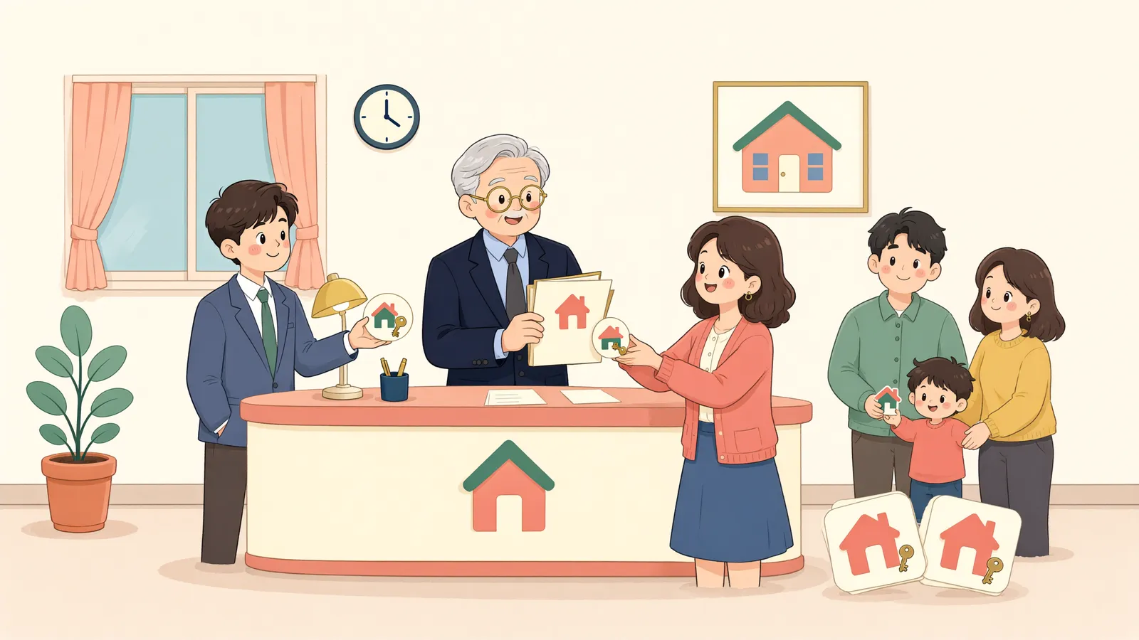 「담보로 넘어간 집, 보증금도 따라갈까?」 상황을 그린 삽화