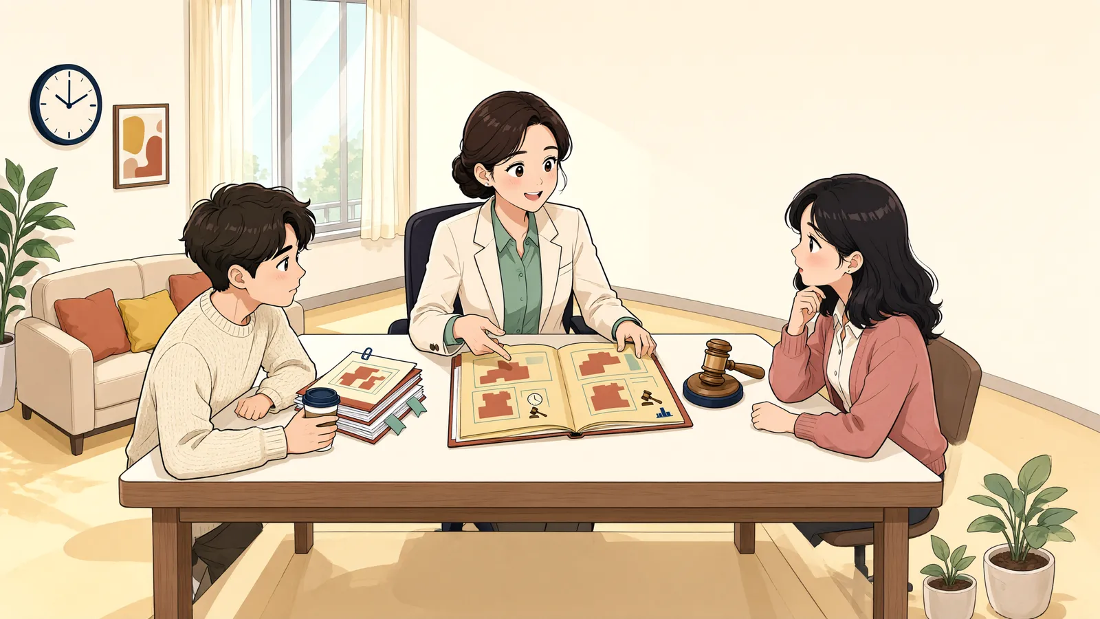 「담장 너머의 도로, 오래 냈던 세금이 소유권을 만들어줄까」 상황을 그린 삽화