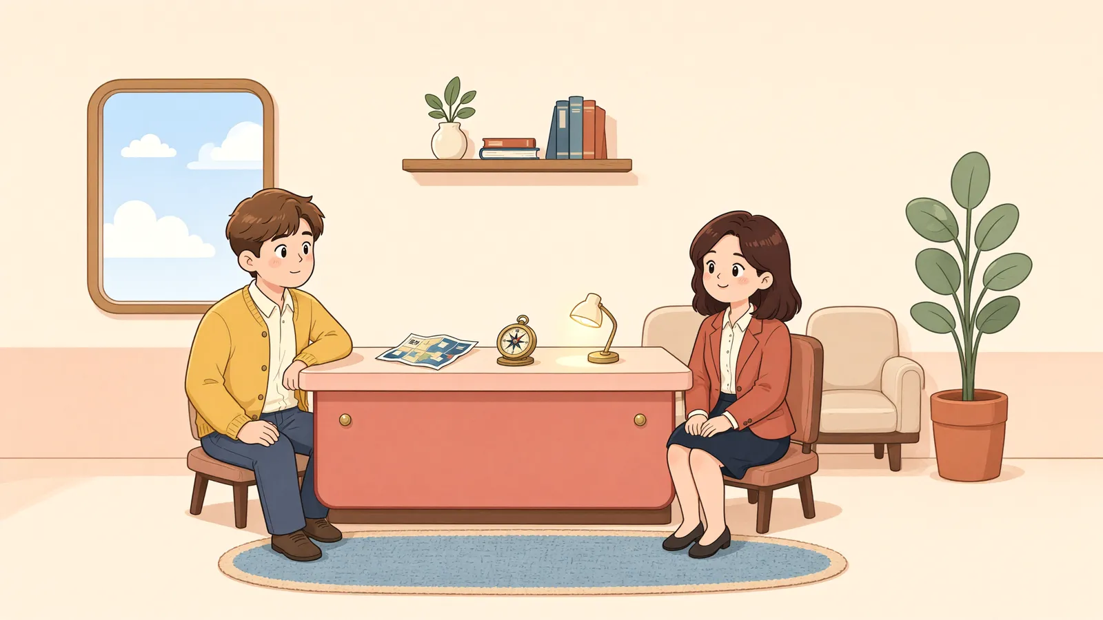 「배 등록은 늦었지만, 어구는 이미 내 손에」 상황을 그린 삽화