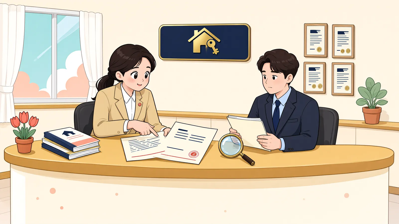 「집에서 못 받았다고 바로 공시송달? 사업장 주소도 살펴야 합니다」 상황을 그린 삽화