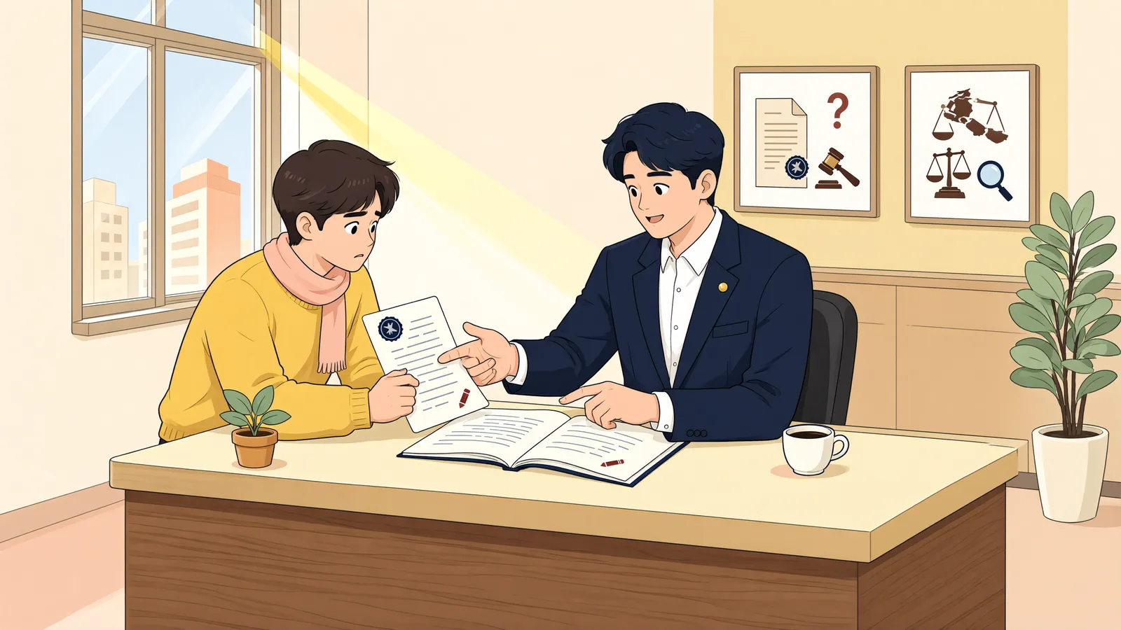 「이행권고 결정이 확정돼도, 이미 갚은 돈을 다툴 수 있을까」 상황을 그린 삽화