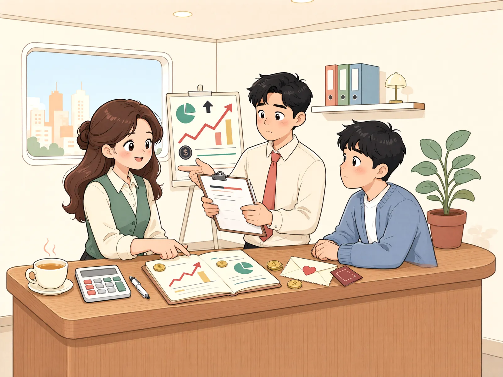 「차명 주식, ‘업무 편의’만으로 증여세를 피할 수 있을까」 상황을 그린 삽화