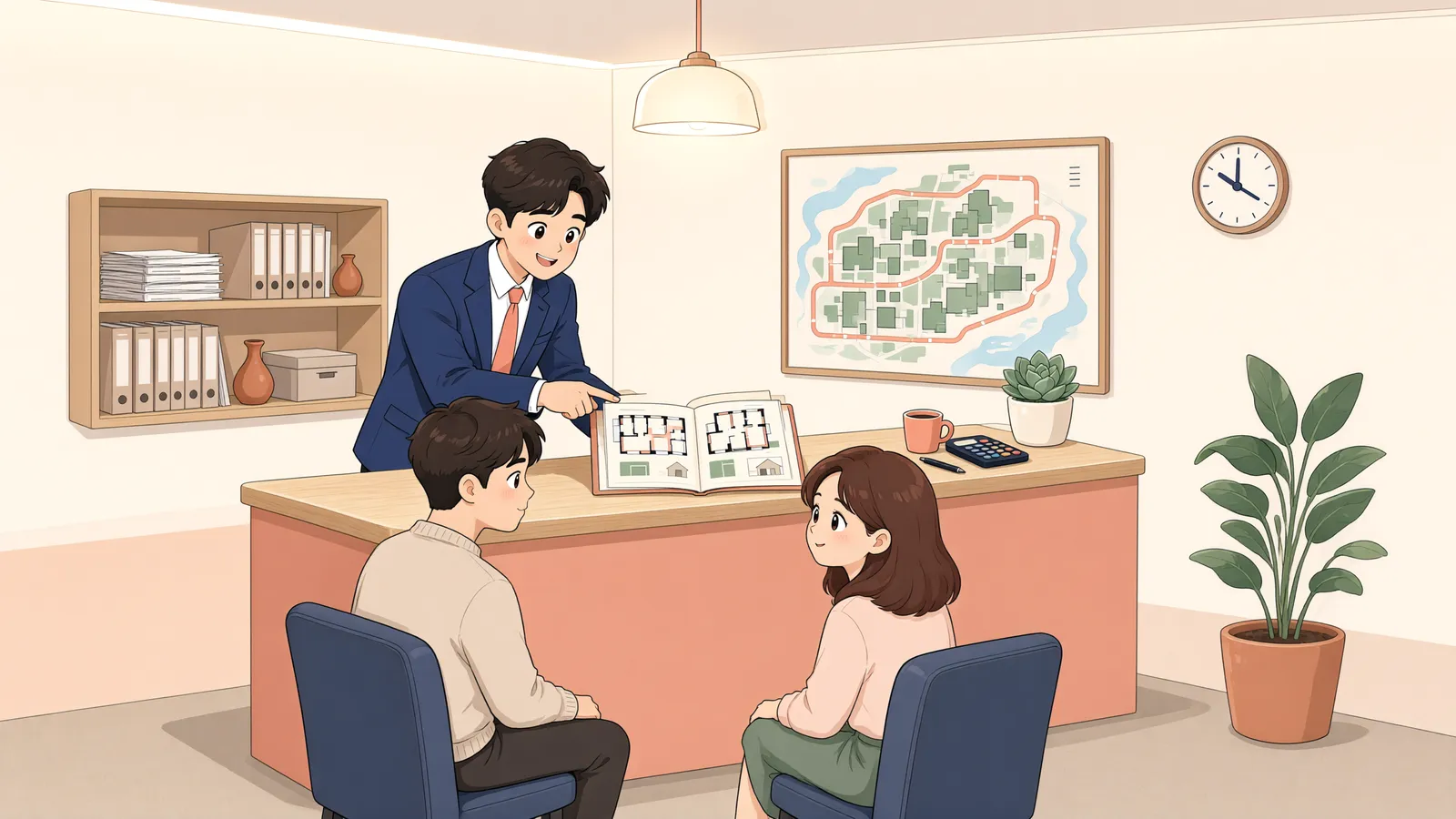 「이혼 뒤 다시 함께 살았던 부부, 재산분할 취득세는?」 상황을 그린 삽화