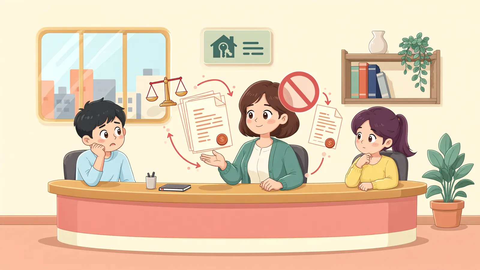 「임대료채권을 압류했는데, 주차장 정산금도 더 압류할 수 있을까」 상황을 그린 삽화