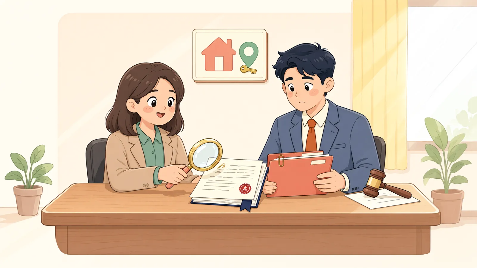 「가압류 뒤 건네받은 열쇠, 유치권으로 맞설 수 있을까」 상황을 그린 삽화