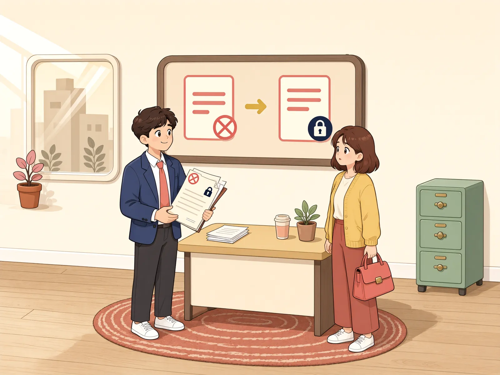 「가처분 뒤 붙은 체납압류, 승소하면 지울 수 있을까」 상황을 그린 삽화