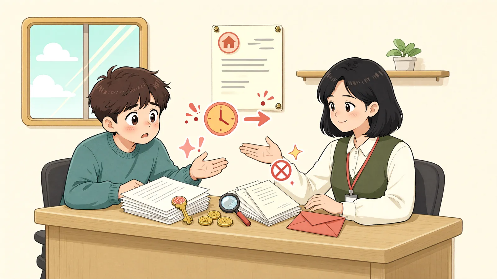「청산기간이 지났는데도 가등기를 말소할 수 있을까」 상황을 그린 삽화