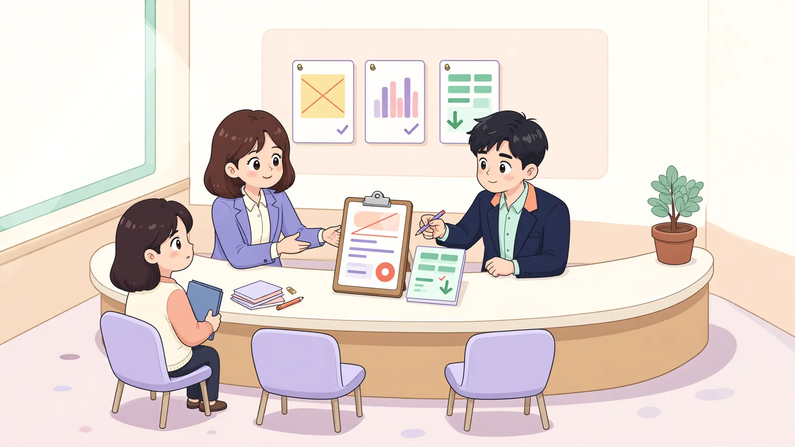 「잘못된 최저가 공고 뒤에 이어진 재입찰, 낙찰은 유효할까」 상황을 그린 삽화