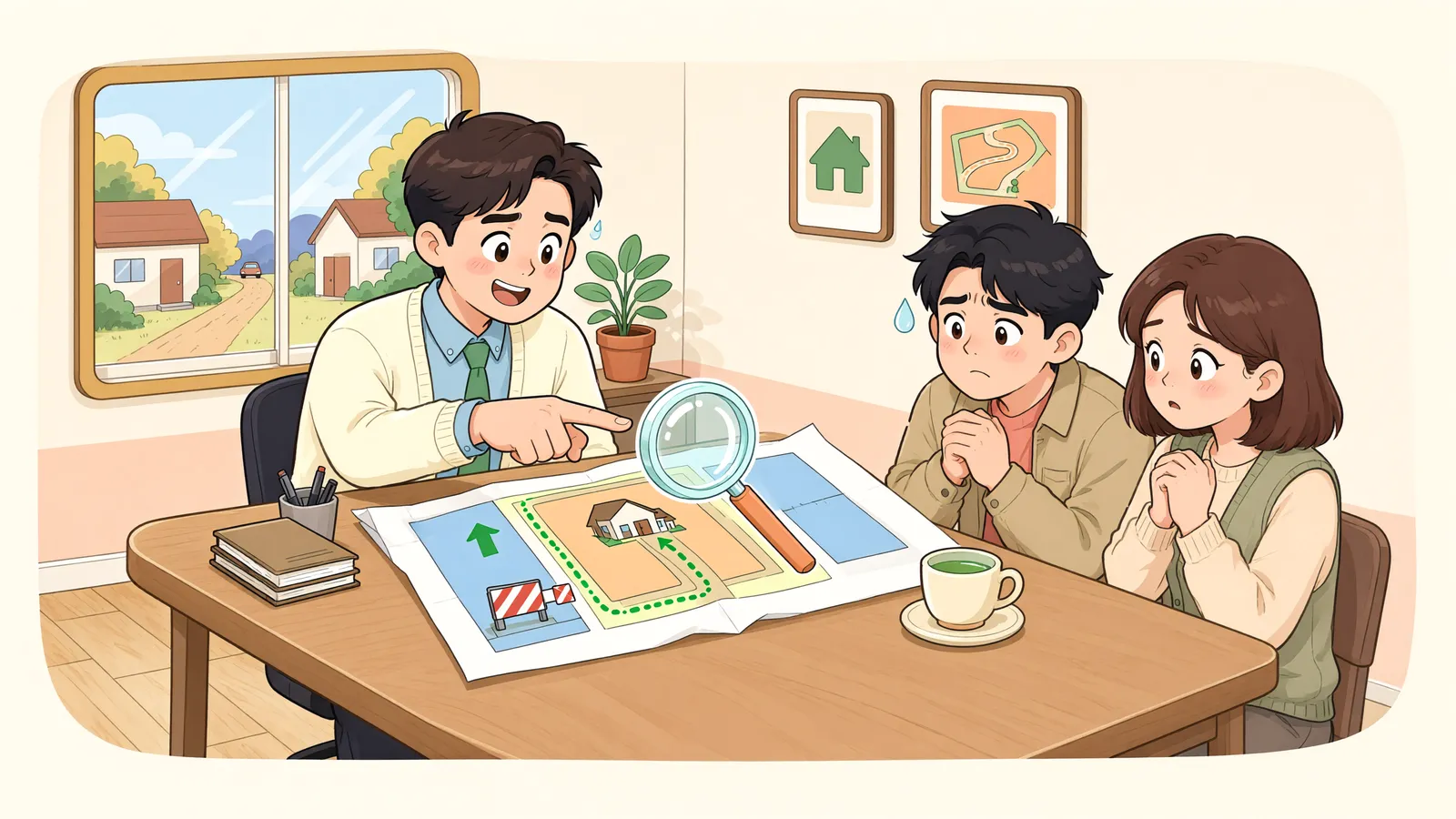 「아파트 단지 길을 막은 입주자대표회, 누구를 상대로 청구할까」 상황을 그린 삽화
