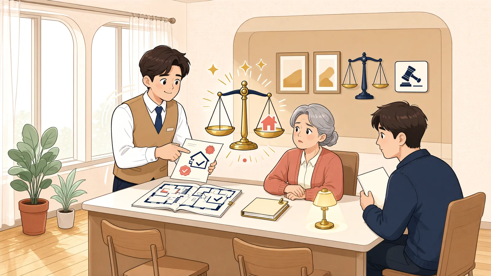 「근저당권을 받은 사람의 ‘몰랐다’는 말, 누가 증명할까」 상황을 그린 삽화