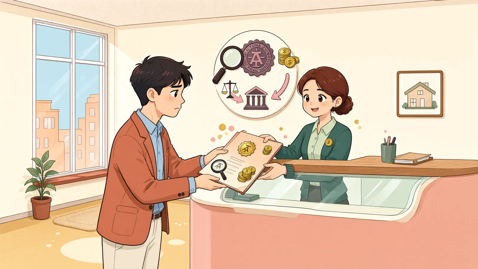 「세금 더 냈는데 환급 거부… 취소소송부터 해야 할까」 상황을 그린 삽화