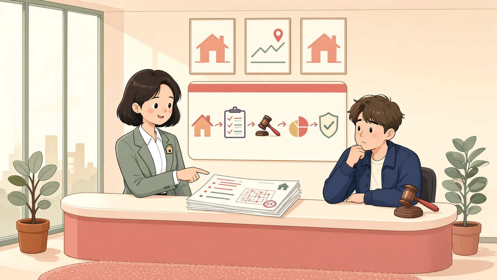「파산 신청만 하면 빚이 모두 사라질까요?」 상황을 그린 삽화