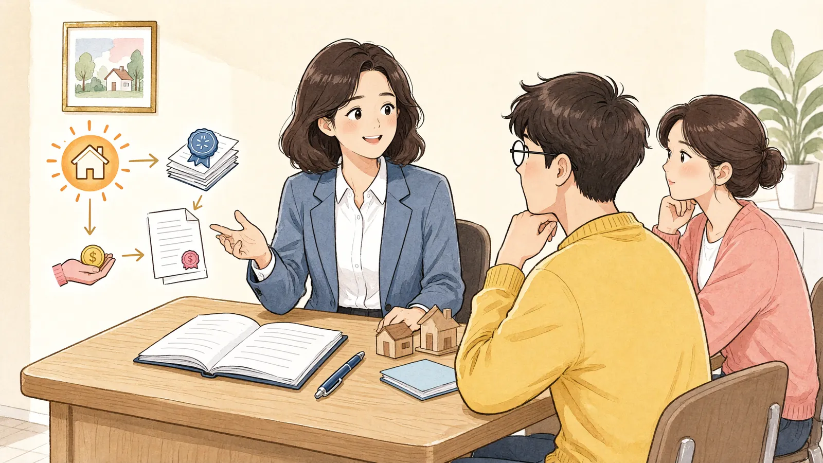 「등기명의는 서 씨, 양도소득은 협회에… 누가 세금을 낼까?」 상황을 그린 삽화
